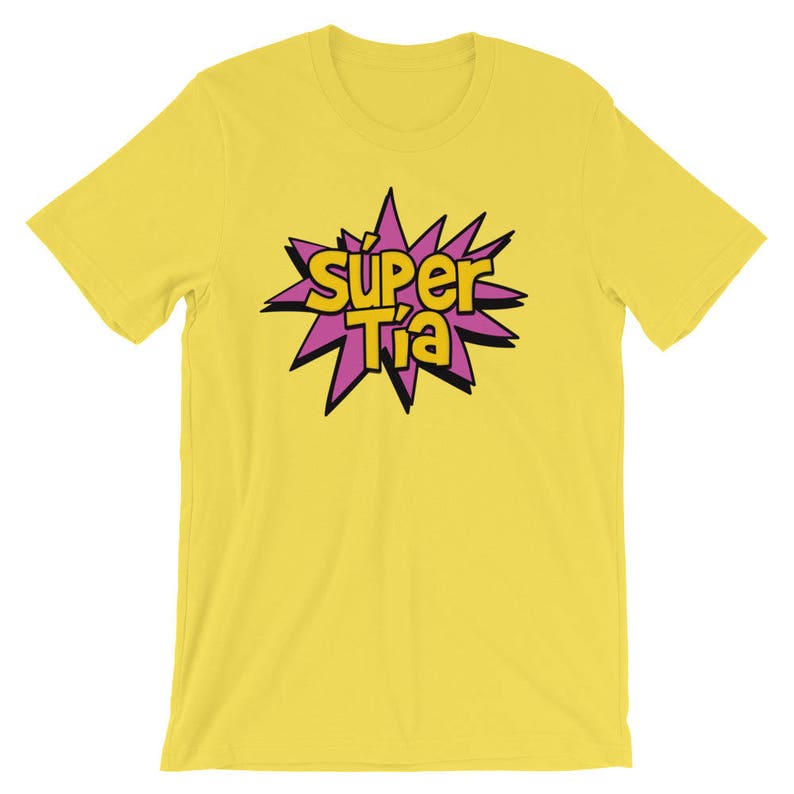 Tia Shirt Titi Shirt Super Tia Spanish Auntie Shirt Aunt Tshirt Tia Gift, Unisex short sleeve t-shirt, Pregnancy Announcement image 2