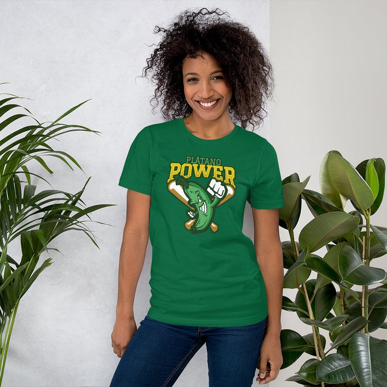 Platano Power Dominican Republic Baseball Player Short-Sleeve Unisex T-Shirt for Plantain Fans Quisqueya la Bella image 3