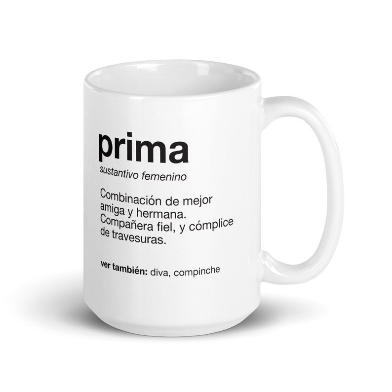 Prima Definition Mug Spanish Cousin Gift Regalo para Primita image 3