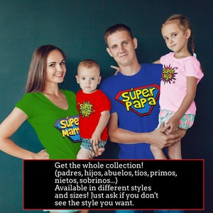 Super Hermano, Spanish Brother Shirt - Super Hero Bro Tee - Kids / Toddler Short Sleeve T-Shirt - Sibling Gift - Family Photo Reunion Outfit image 8