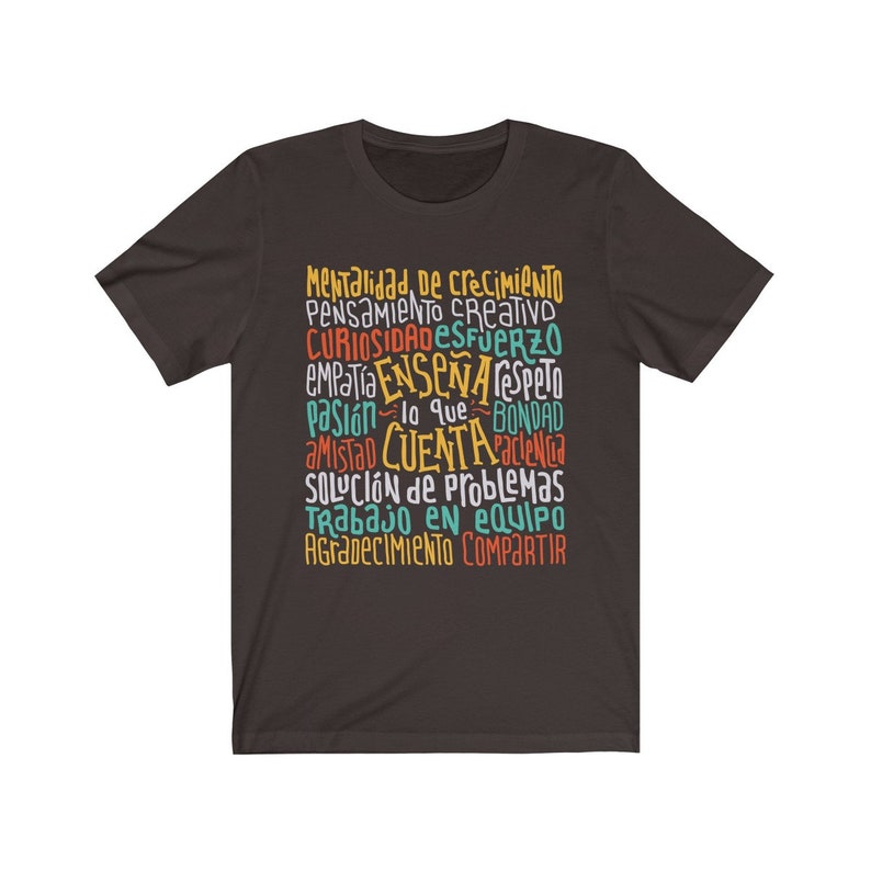 Enseña Lo Que Cuenta - Teach What Counts - Growth Mindset Spanish Teacher Unisex T-shirt image 5