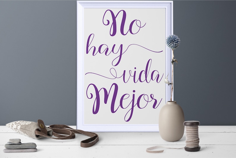 No hay vida mejor Spanish Best Life Ever JW SVG Cutting File for Cricut or Silhouette cutting machines or to print at home image 1