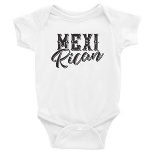 MexiRican Mexican and Puerto Rican One-Piece Infant Bodysuit - Mexico and Puerto Rico Mexi-Rican Baby  - Multicultural Baby Outfit