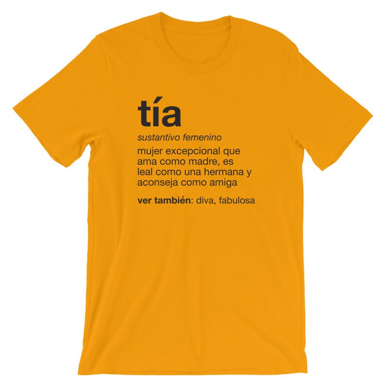 Tia Definition Tshirt Spanish Titi Gift Auntie Unisex T-Shirt Best Aunt Gift Baby Shower, Pregnancy, Birth, Announcement image 7