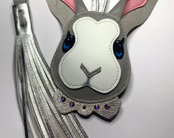 Bunny Rabbit Charm, Easter Bunny Bag Charm, Cute Rabbit