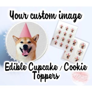 Custom Edible Cupcake Image, Photo Cookie Toppers, Oreo cookies, Picture Print on edible paper