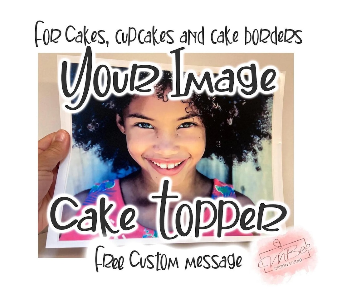 Custom Edible Image Cake Topper Your Photo Logo Cupcakes Cookies Cake ...