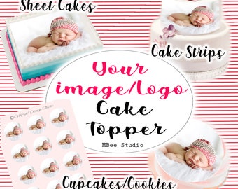 Edible Image Cake Topper Custom Picture Decal Personalized with Photo