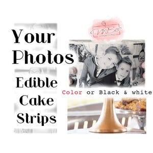 Photo Edible Cake Strips Custom Picture Cake Wrap, Frosting Sheet Birthday Party