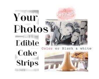 Photo Edible Cake Strips Custom Picture Cake Wrap, Frosting Sheet Birthday Party