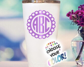 Yeti Cup Custom Monogram Decal - Choose Colors!