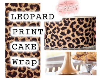 Cheetah leopard print pattern Edible Picture  Strips | Wrap Sides of Birthday Cakes | Edible Icing Sheet | Frosting Sheets | Big Mama