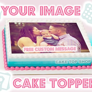 Your Image Edible Cake Topper Picture Logo Photo Cupcakes Cake strips Custom Cake Decal