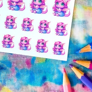 ZEFY COCKTAIL TIME - Stickers, Decoration, Journaling, Planner Stickers, Planning, Memory Keeping, Hobonichi Stickers, Dragon, Summer