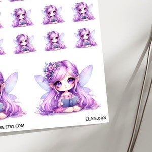 ELAN - Deco Stickers - Reading Time - Journaling - Matte Paper - Washi Paper - Memory Keeping - Fairy - Purple - Lilac