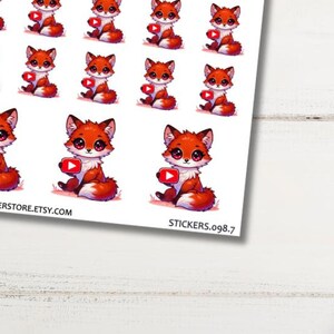 RUBY ALWAYS & FOREVER - Deco Sticker - Journaling - Memory Keeping - White Paper - Washi Paper - Hobo Stickers - Valentine's Day - Fox