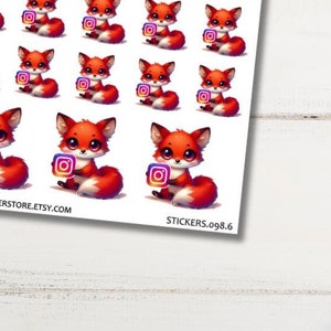 RUBY ALWAYS & FOREVER - Deco Sticker - Journaling - Memory Keeping - White Paper - Washi Paper - Hobo Stickers - Valentine's Day - Fox