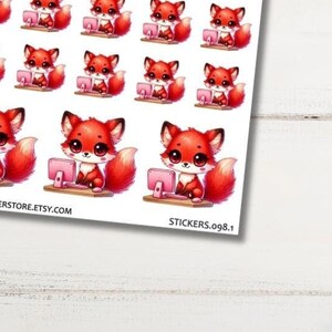 RUBY ALWAYS & FOREVER - Deco Sticker - Journaling - Memory Keeping - White Paper - Washi Paper - Hobo Stickers - Valentine's Day - Fox