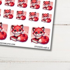 RUBY ALWAYS & FOREVER - Deco Sticker - Journaling - Memory Keeping - White Paper - Washi Paper - Hobo Stickers - Valentine's Day - Fox