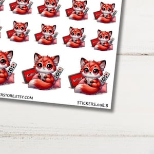 RUBY ALWAYS & FOREVER - Deco Sticker - Journaling - Memory Keeping - White Paper - Washi Paper - Hobo Stickers - Valentine's Day - Fox