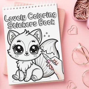 RUBY ALWAYS & FOREVER - Deco Sticker - Journaling - Memory Keeping - Coloring Stickers Book - Valentine's Day - Fox