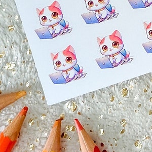 CANNELLA WORK - Stickers, Decoration, Journaling, Planner Stickers, Planning, Memory Keeping, Hobonichi Stickers, Sweet Cat