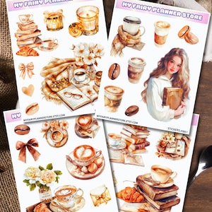 SWEET COFFEE TIME - Deco Sticker - Journaling - Memory Keeping - White Paper - Washi Paper - Hobo Stickers - Coffee Lover