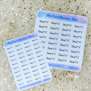 SERIE TV - Script Stickers, Minimal Stickers, Simple Stickers, Journaling Stickers, Diary, Memory Keeping, Hobonichi A6 Cousin Week