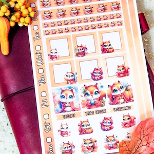 KINBOR B6, WEEKS - Hazel Comfy & Cozy - Kinbor Weekly View - B6 Planner - Weekly Planner - Summer - Squirrel - Autumn - Fall - Dreams