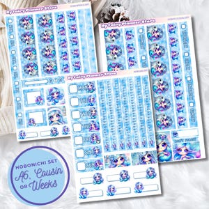 WEEKS, COUSIN, A6 - Lylia Artic Friends - Hobonichi Weeks - Hobonichi Cousin - Hobonichi A6 - Weekly - Hobo Stickers - Mermaid - Winter