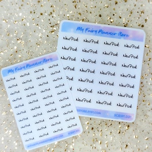 NEW POST - Script Stickers, Minimal Stickers, Simple Stickers, Journaling Stickers, Diary, Memory Keeping, Hobonichi A6 Cousin Week
