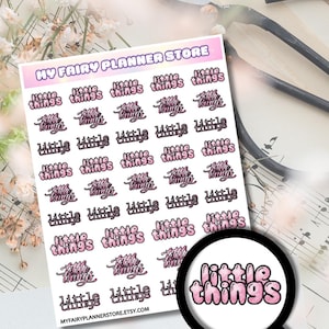 LITTLE THINGS - Scriptstickers, kleurrijke stickers, decoratieve stickers, stickers voor in het dagboek, dagboek, herinneringen bewaren, Hobonichi A6 Cousin Week