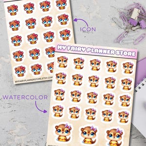 OTTIE SWEET SUMMER - Mail - Icon - Functional - Watercolor - Cute - Kawaii Stickers - Chores - Hobbies - Duty - Home - Lifestyle - Summer
