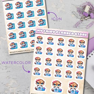 OTTIE SWEET SUMMER - Wash - Icon - Functional - Watercolor - Cute - Kawaii Stickers - Chores - Hobbies - Duty - Home - Lifestyle - Summer