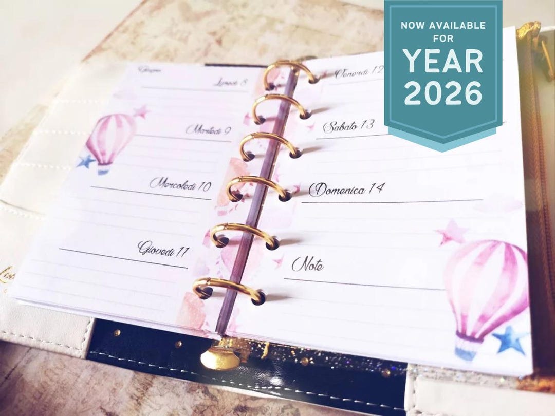 NEW 2026 Ringbound Planner Refill Week on Two Pages