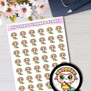 LELLA SPRING DREAM - Icon - Floor Mop - Deco Sticker - Journaling - Memory Keeping - White Paper - Washi Paper - Hobo Sticker - Spring