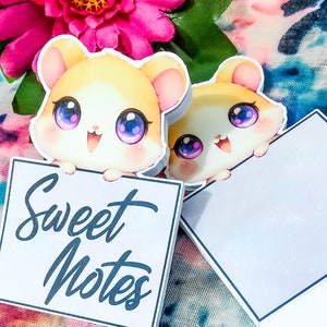 TIME FOR CUDDLES - Notepad - Hamster  - Summer - Flowers - Nature - Lavander - Lilac - Memo Pad - Block Notes - Lifestyle - Gift Ideas