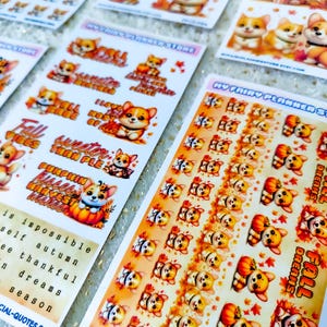 COOKIE AUTUMN DREAMS - Deco - Washi - Full Boxes - Giant Sticker - Matte Stickers - Memory Keeping - Journaling - Autumn - Fall - Corgi