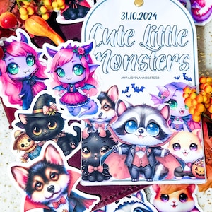 SWEET LITTLE MONSTER - Stickers Book - Notebook - Halloween - Washi Paper - Washi Sampler - Days - Deco Stickers - Journaling - Hobonichi
