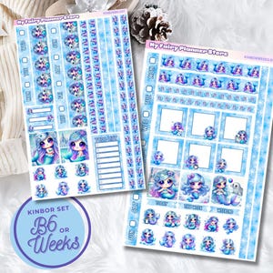 KINBOR B6, WEEKS - Lylia Artic Friends - Kinbor Weekly View - B6 Planner - Weekly Planner - Winter - Mermaid - Fantasy