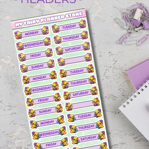 BUBBLES THE DUCK - Headers - Deco Stickers- Journaling - Memory Keeping - Hobonichi - Spring - Stationery - Cute - Kawaii - Lifestyle