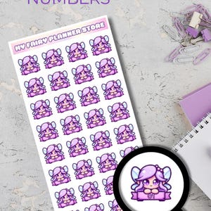 ELAN CUTE COLLECTION - Numbers - Deco Stickers- Journaling - Memory Keeping - Hobonichi - Fairy - Stationery - Cute - Kawaii - Lifestyle