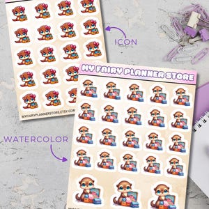 OTTIE SWEET SUMMER - Travel - Icon - Functional - Watercolor - Cute - Kawaii Stickers - Chore - Hobbies - Duty - Home - Lifestyle - Summer