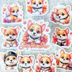 COOKIE AUTUMN DREAMS - DieCuts - Stickers - Glitter - Holographic - Memory Keeping - Planning - Waterproof - Corgi - Autumn - Fall - Dreams