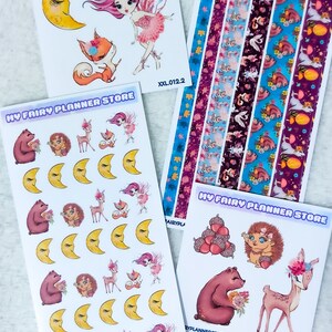 RUBEE - WASHI PAPER - Stickers - Deco Stickers - Washi Tape - Xxl Stickers - Memory Keeping - Journaling - Diary - Fall - Deer - Animal