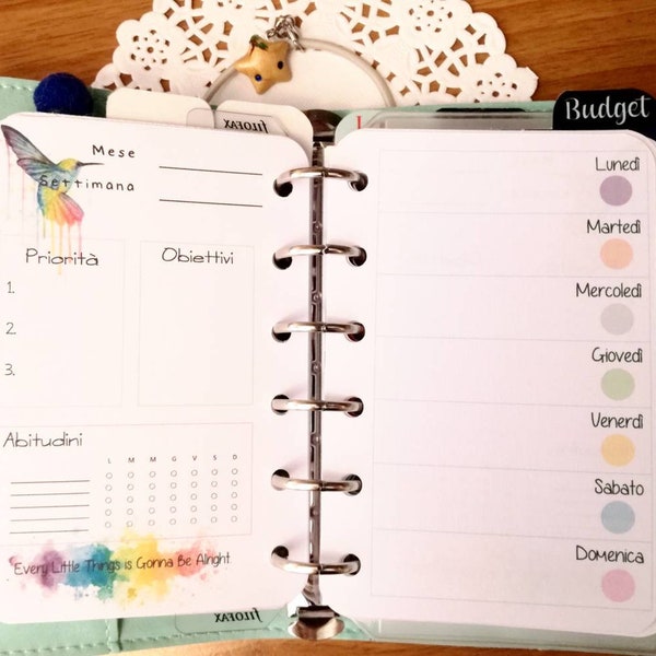 Ringbound Planner Refill - 3, 6, 12 Months Undated - Week on One Page - Personal, Pocket size - Filofax, Dokibook, Webster Pages, KikkiK