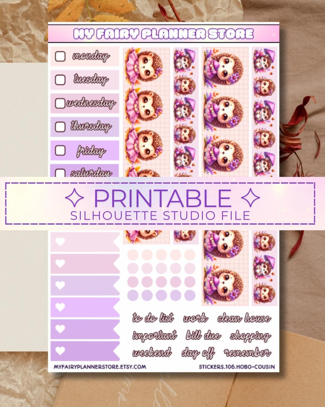 Printable - SHARPIE ENCHANTED FOREST - Hobonichi Cousin - Weekly - Hobo ...