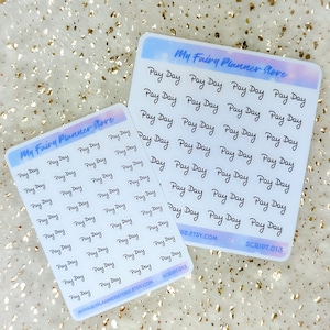 PAY DAY - Script Stickers, Minimal Stickers, Simple Stickers, Journaling Stickers, Diary, Memory Keeping, Hobonichi A6 Cousin Week