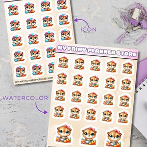 OTTIE SWEET SUMMER - Cooking - Icon - Functional - Watercolor - Cute - Kawaii Stickers - Chores - Hobbies - Duty - Home - Lifestyle - Summer