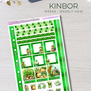 KINBOR B6, WEEKS - Oh So Lucky - Kinbor Weekly View - B6 Planner - Weekly Planner - St. Patrick's Day - Ireland - Lucky - Gnomes